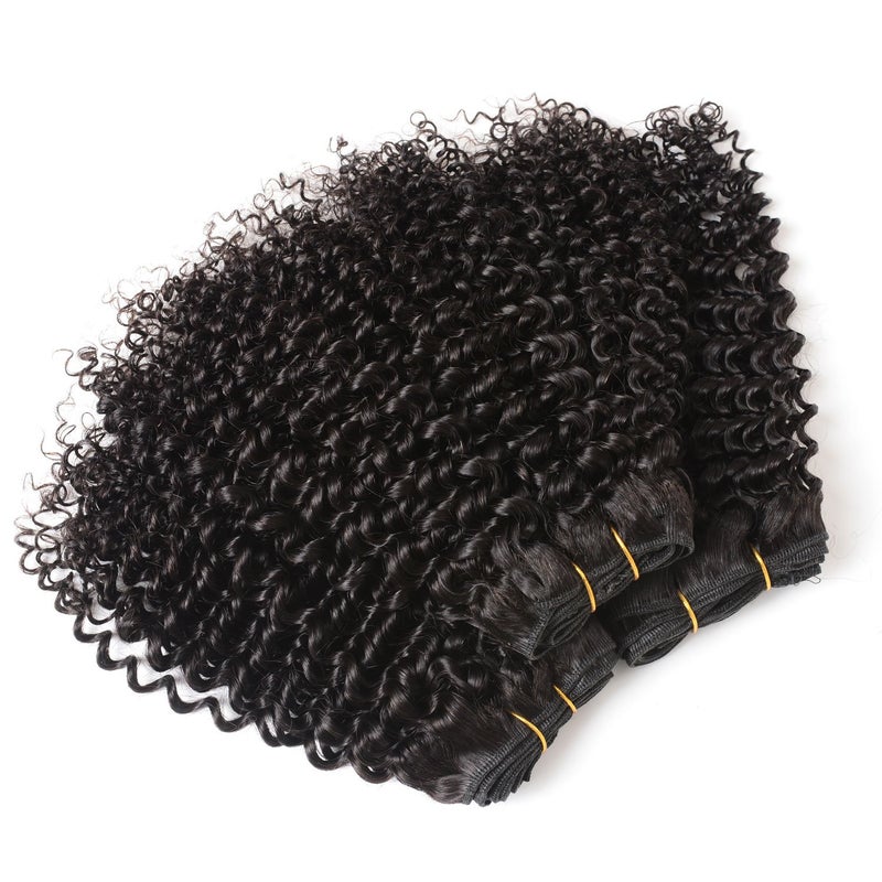 luxnovolex Brazilian Kinky Curly Virgin Hair 9A Grade Unprocessed Remy Virgin Cheap Human Hair Weave Extensions with Luxnovolex Human Hair Bundles (16 16 16) - Image 3
